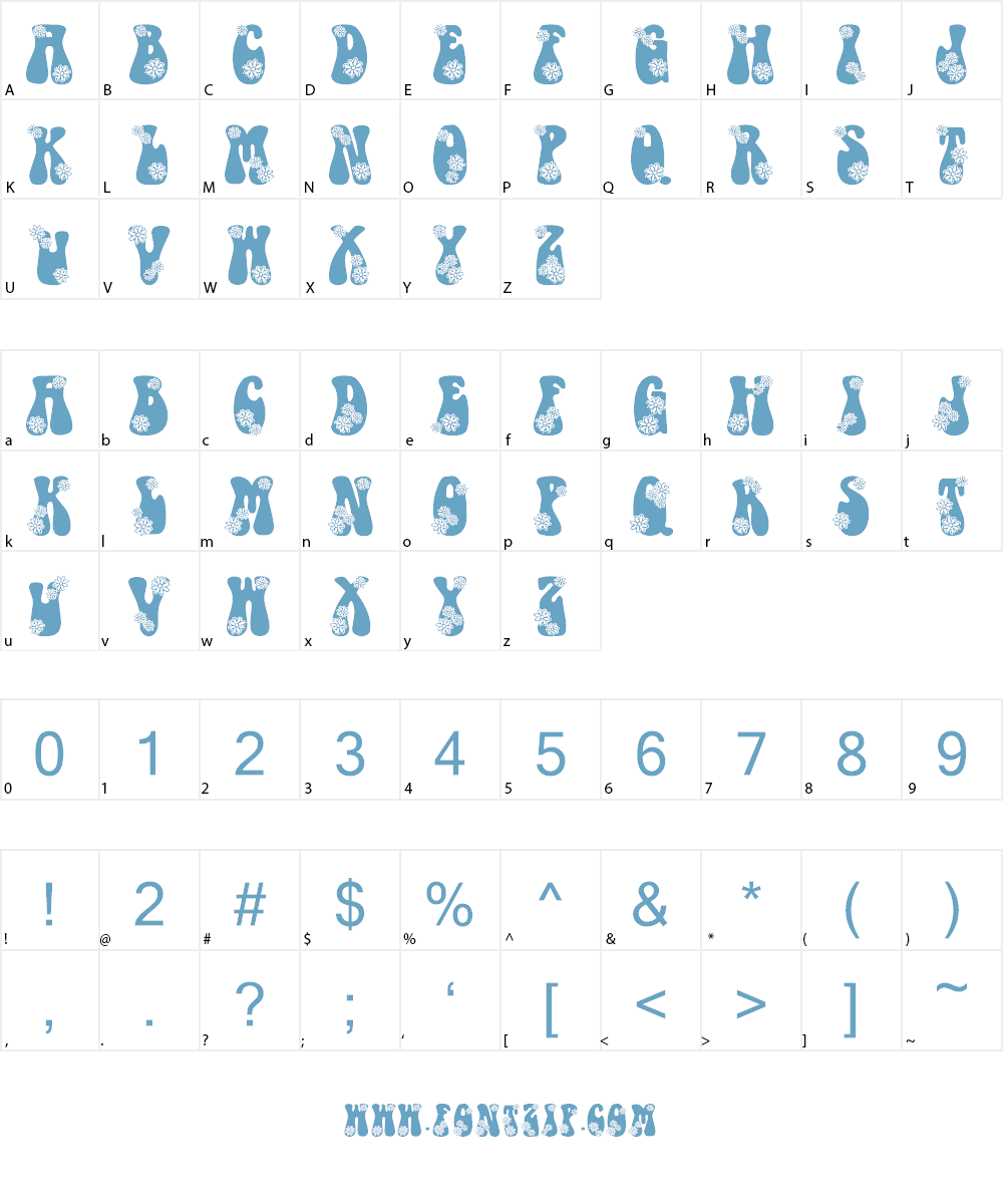LMS Hippy Chick Font Character